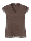 PcOlline - Blonde Top Med V-Hals