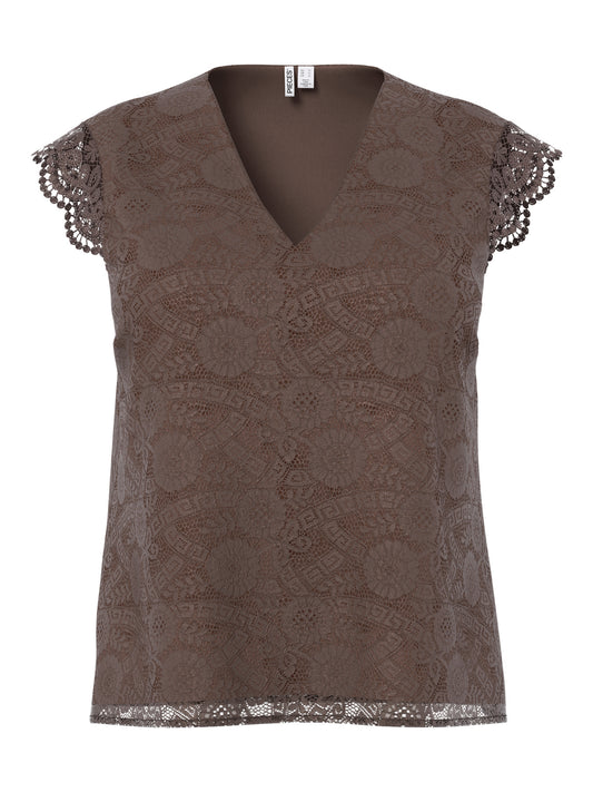 PcOlline - Blonde Top Med V-Hals