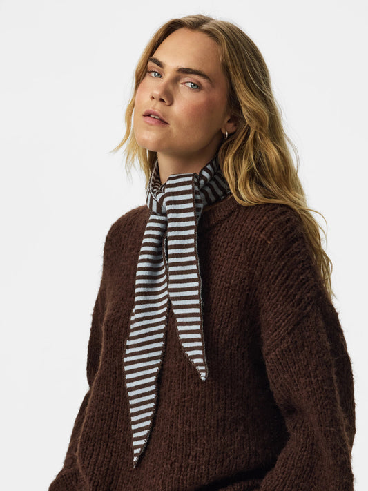 PcKomma - Trekantet Tørklæde - Cashmere Blue Hot Fudge