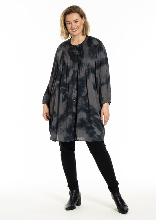 GoJohanne - Tunika Grå / Sort Print