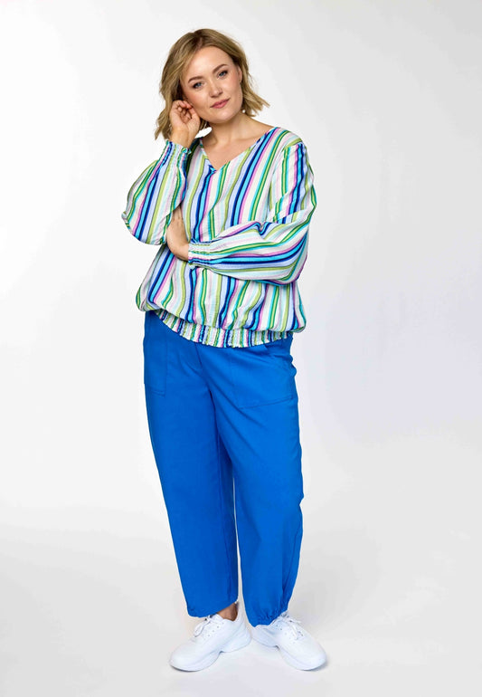 GoVera - Stribet Bluse