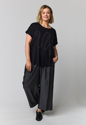 GoGitte - T-shirt med rhinsten