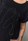 GoGitte - T-shirt med rhinsten