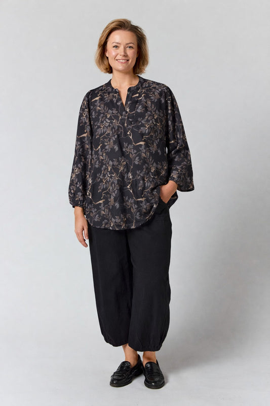 GoVilde - V-hals Bluse AOP FJ