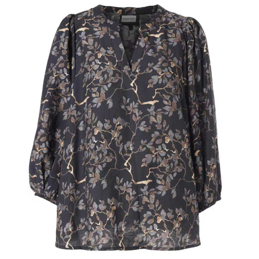GoVilde - V-hals Bluse AOP FJ