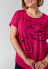 GoGitte - T-shirt med Blomsterprint FJ