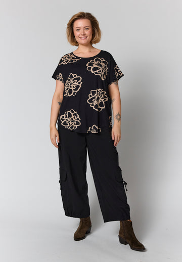 GoGitte - T-shirt med Blomsterprint
