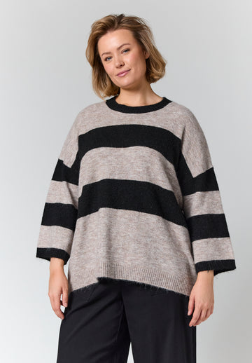 GoFenja - Strikket Bluse med Striber FJ