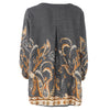 GoBeth - V-hals Bluse med Mønster