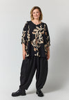 GoMalou - Bluse med Bladprint