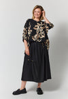 GoMalou - Bluse med Bladprint