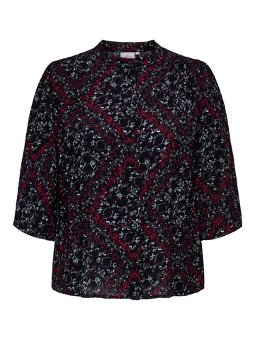 3/4-ermet skjorte med trykk