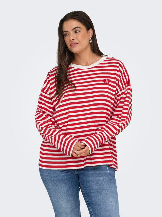 CARLIVINA - Stribet Bluse