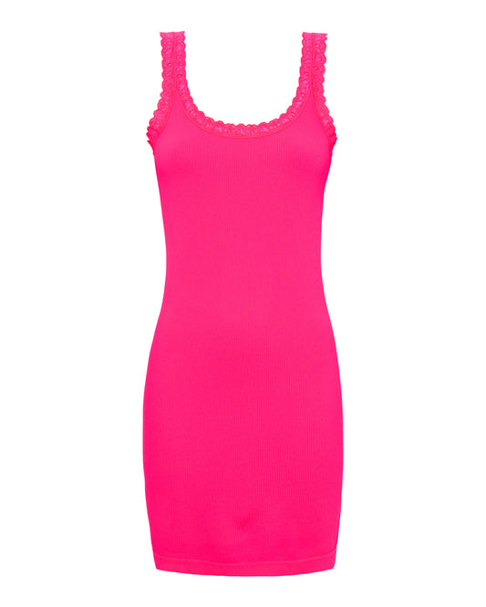 TsFrida - Rib Top med Blondekant