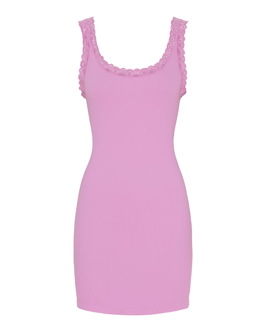 TsFrida - Rib Top med Blondekant