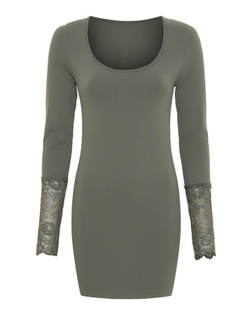 TsMary - Langærmet Bluse med Blonde