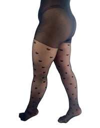 PMHeart Pattern Curvy Super Stretch Tights