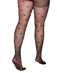 PMHeart Pattern Curvy Super Stretch Tights