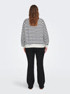 CARJUDY L/S STRIPE HEART SWEATSHIRT