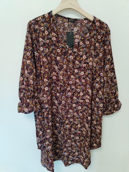 LG mønstret tunika i polyester