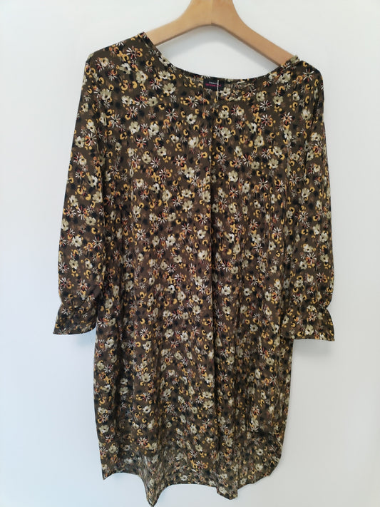 LG mønstret tunika i polyester