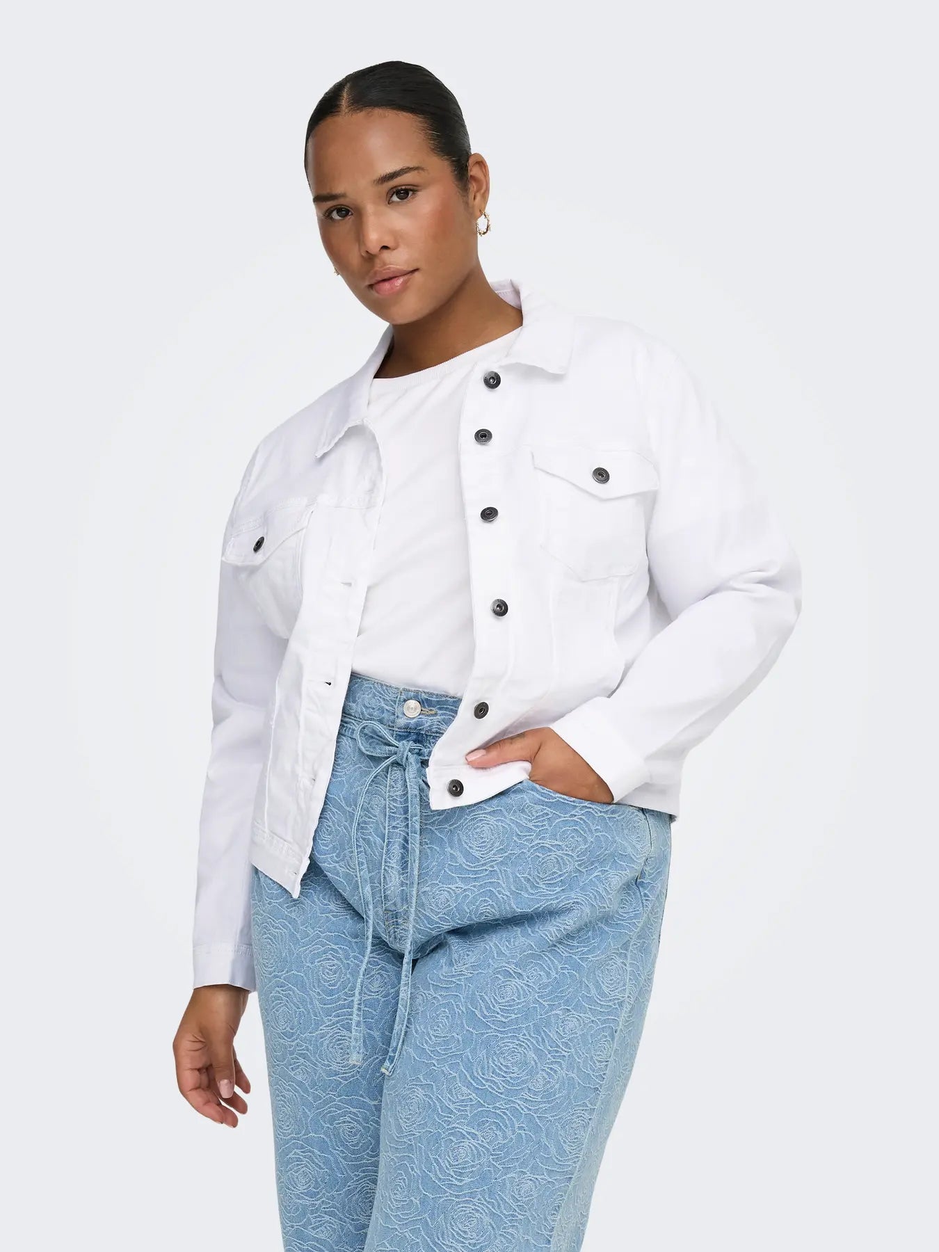 CARWESPA LS JACKET WHITE DNM - Noos