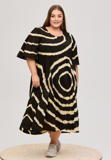 OxLong - 63056 Kjole med 1/2 Ærmer