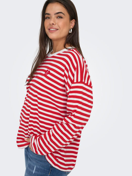 CARLIVINA - Stribet Bluse