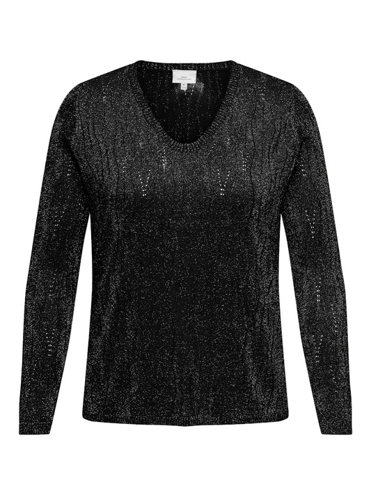 CARMELLA - Strikbluse med Glimmer