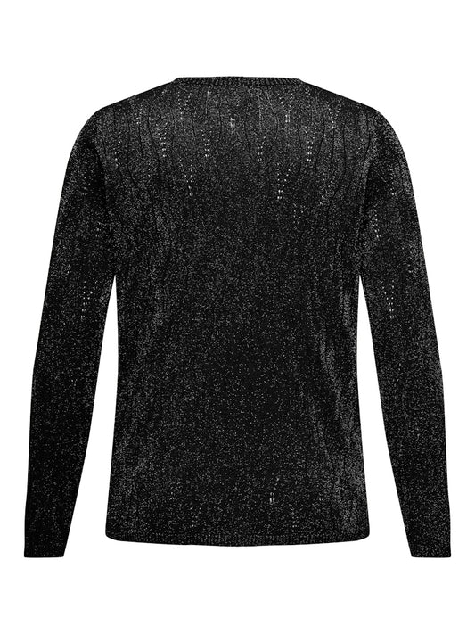 CARMELLA - Strikbluse med Glimmer