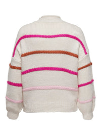 CARMY LS STRIPE HIGH NECK KNIT