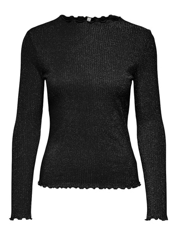 EMMA langermet rundhalset glitterjersey