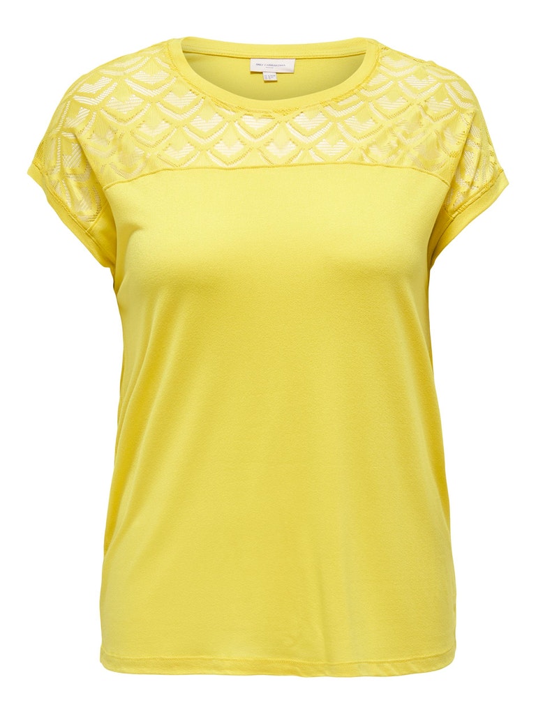 ONLY CARMAKOMA Damen-T-Shirt In Übergröße – Aus Umweltfreundlichem LENZING ECOVERO Viskose, Kurzärmlig, Rundhals