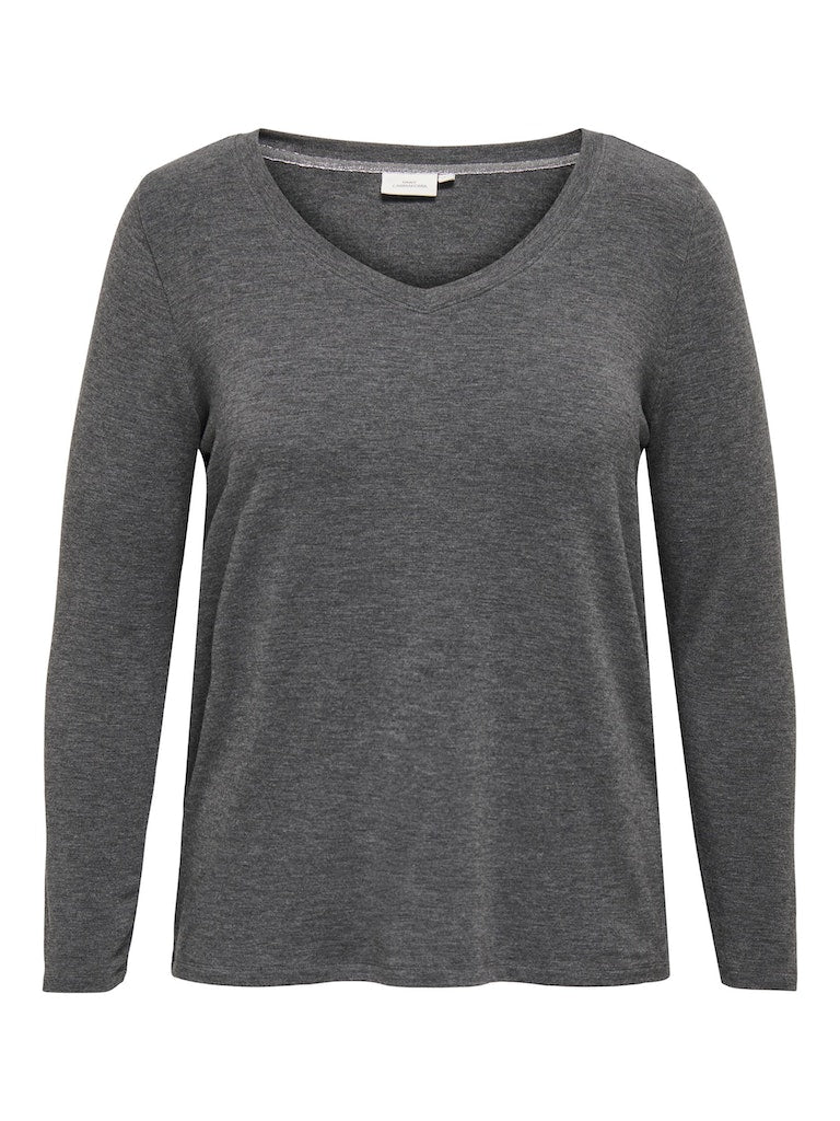 CARBOTTLIA L/S V-NECK TOP JRS