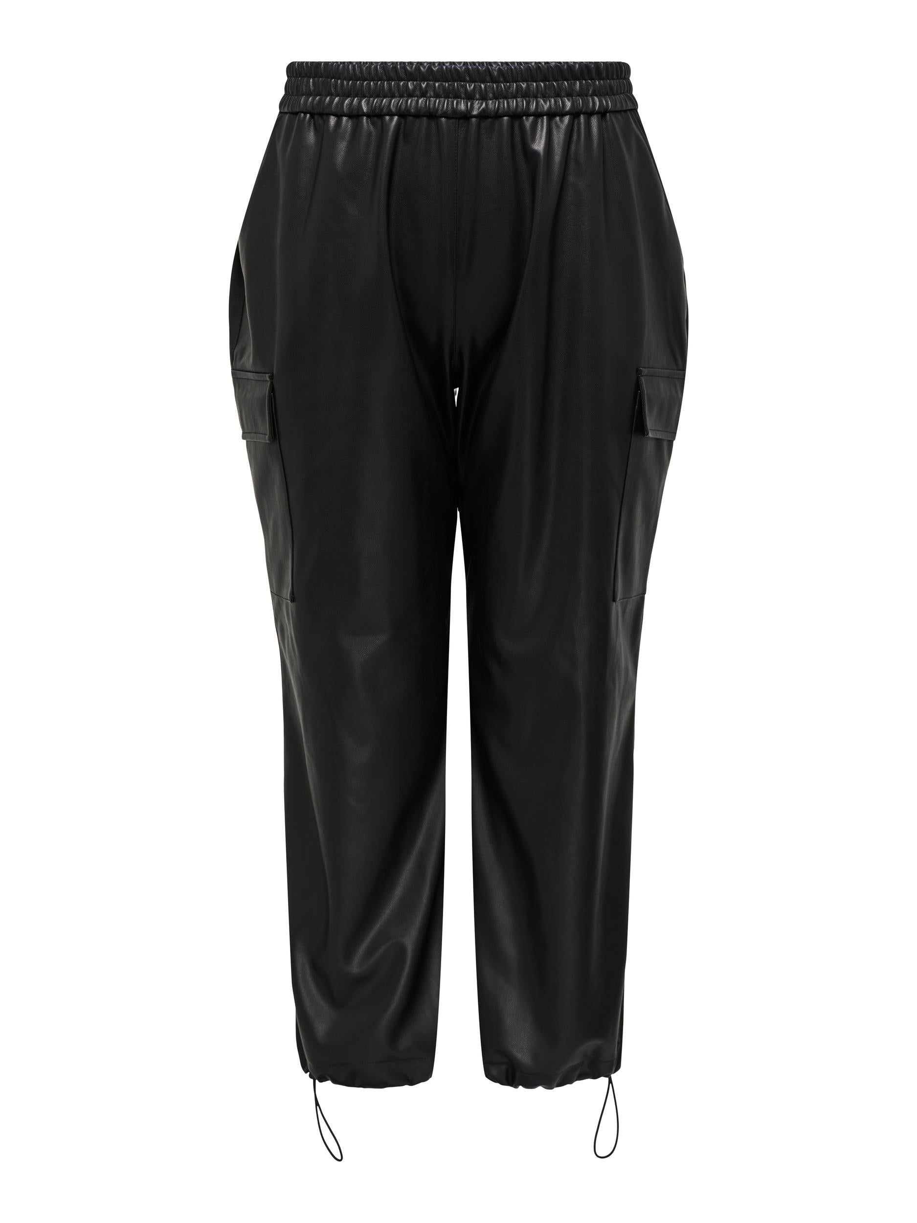 CARHEIDI FAUX LEATH CARGO TRACKPANTS OTW