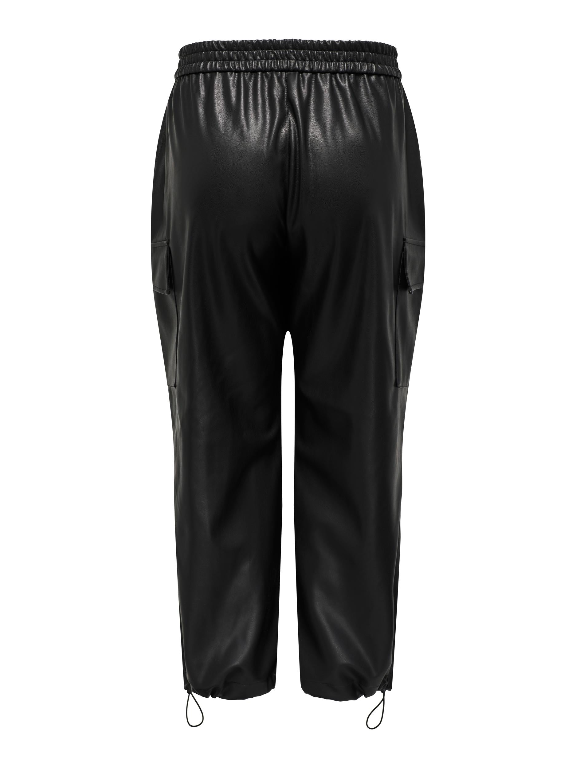 CARHEIDI FAUX LEATH CARGO TRACKPANTS OTW