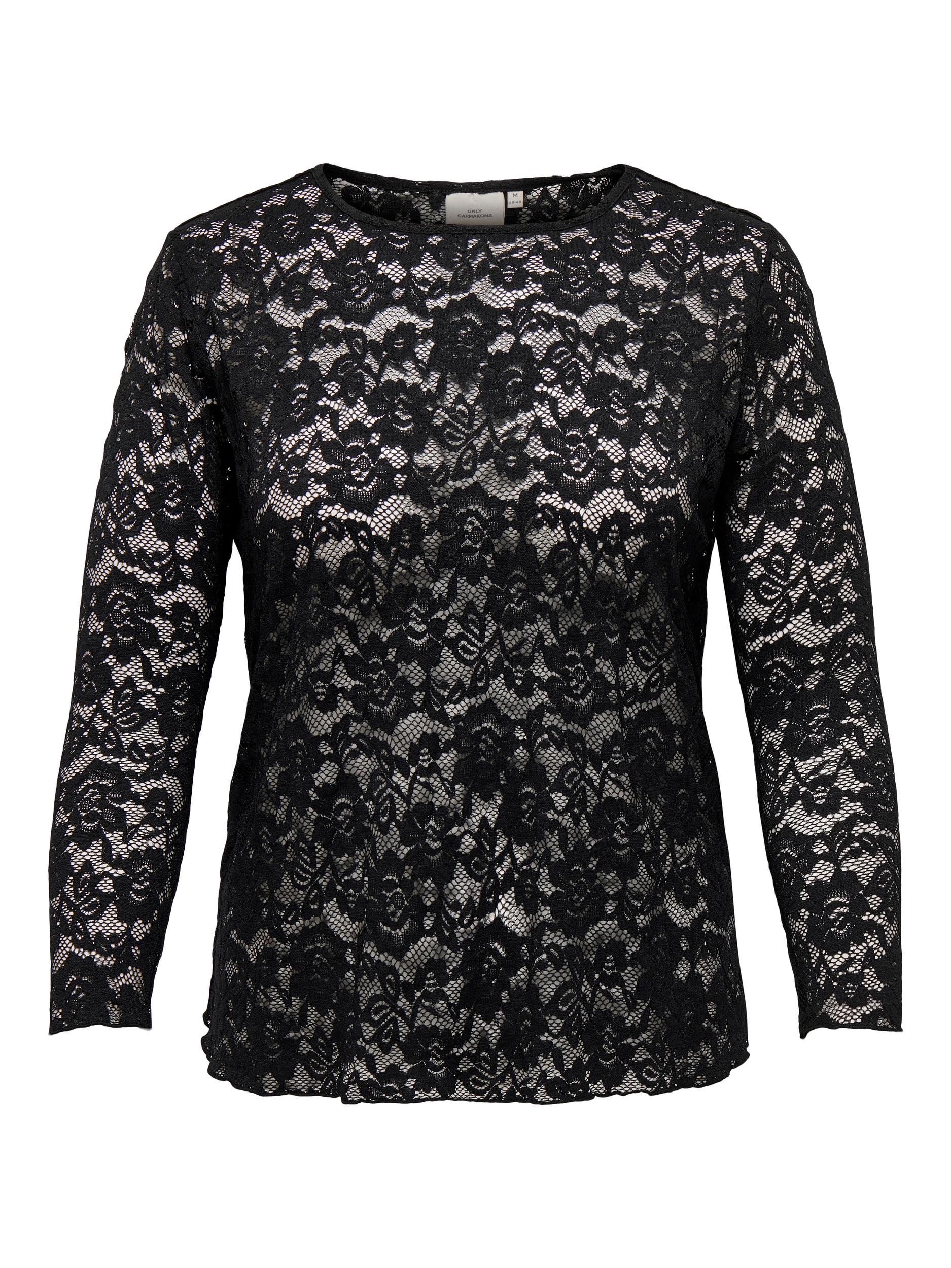 CAREBBA L/S LACE TOP JRS