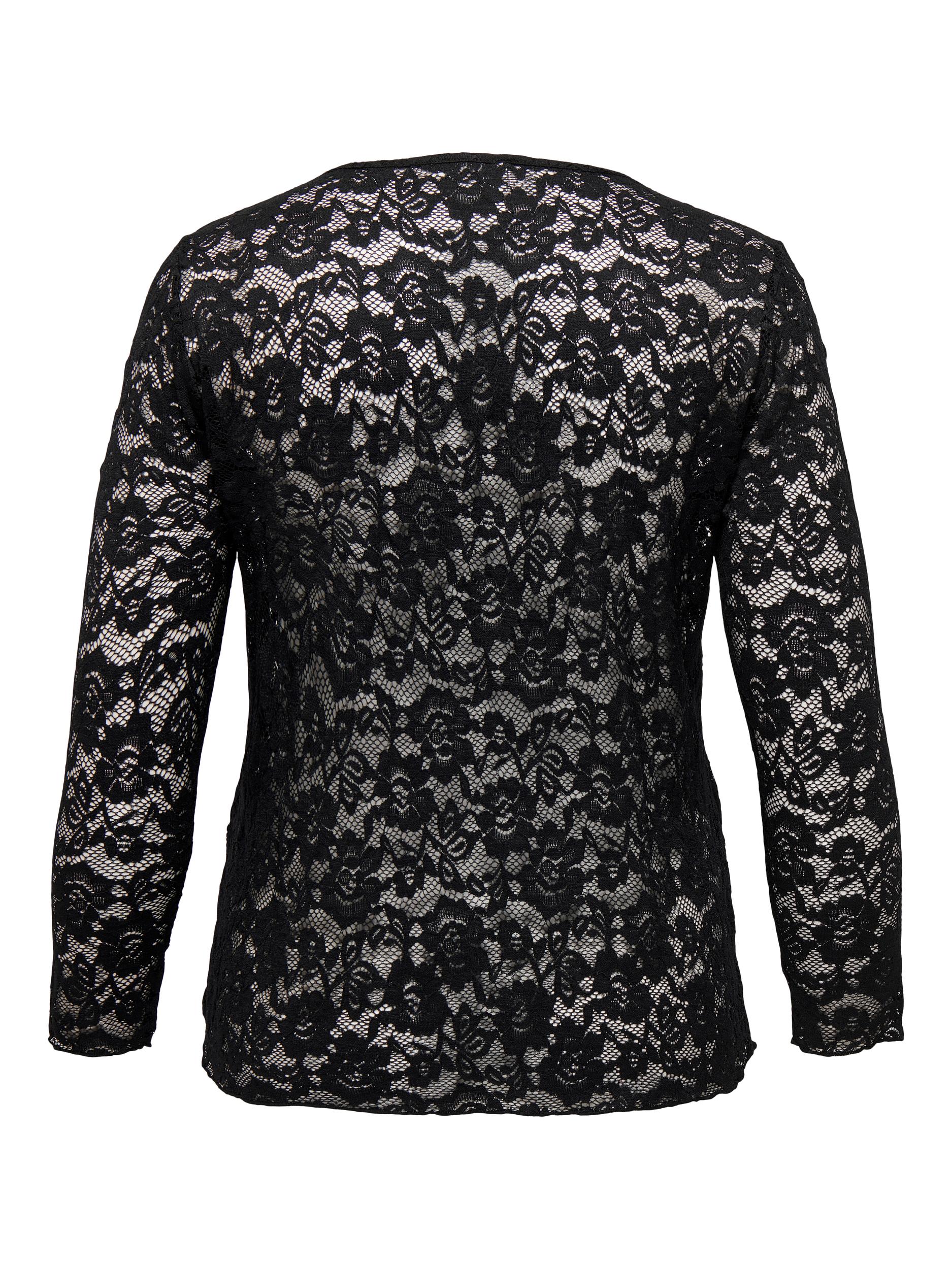 CAREBBA L/S LACE TOP JRS