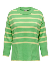 CARHELLA LS LOOSE STRIPED O-NECK KNIT