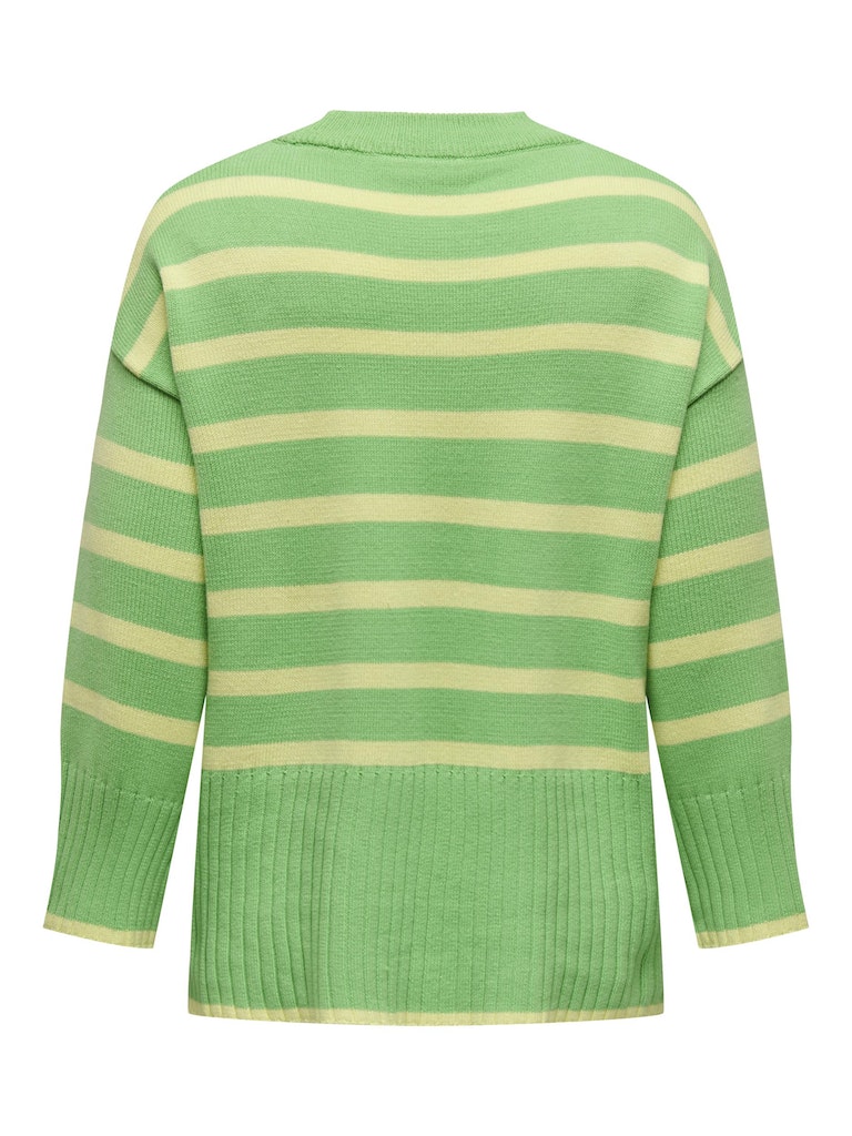 CARHELLA LS LOOSE STRIPED O-NECK KNIT