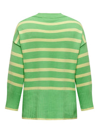 CARHELLA LS LOOSE STRIPED O-NECK KNIT