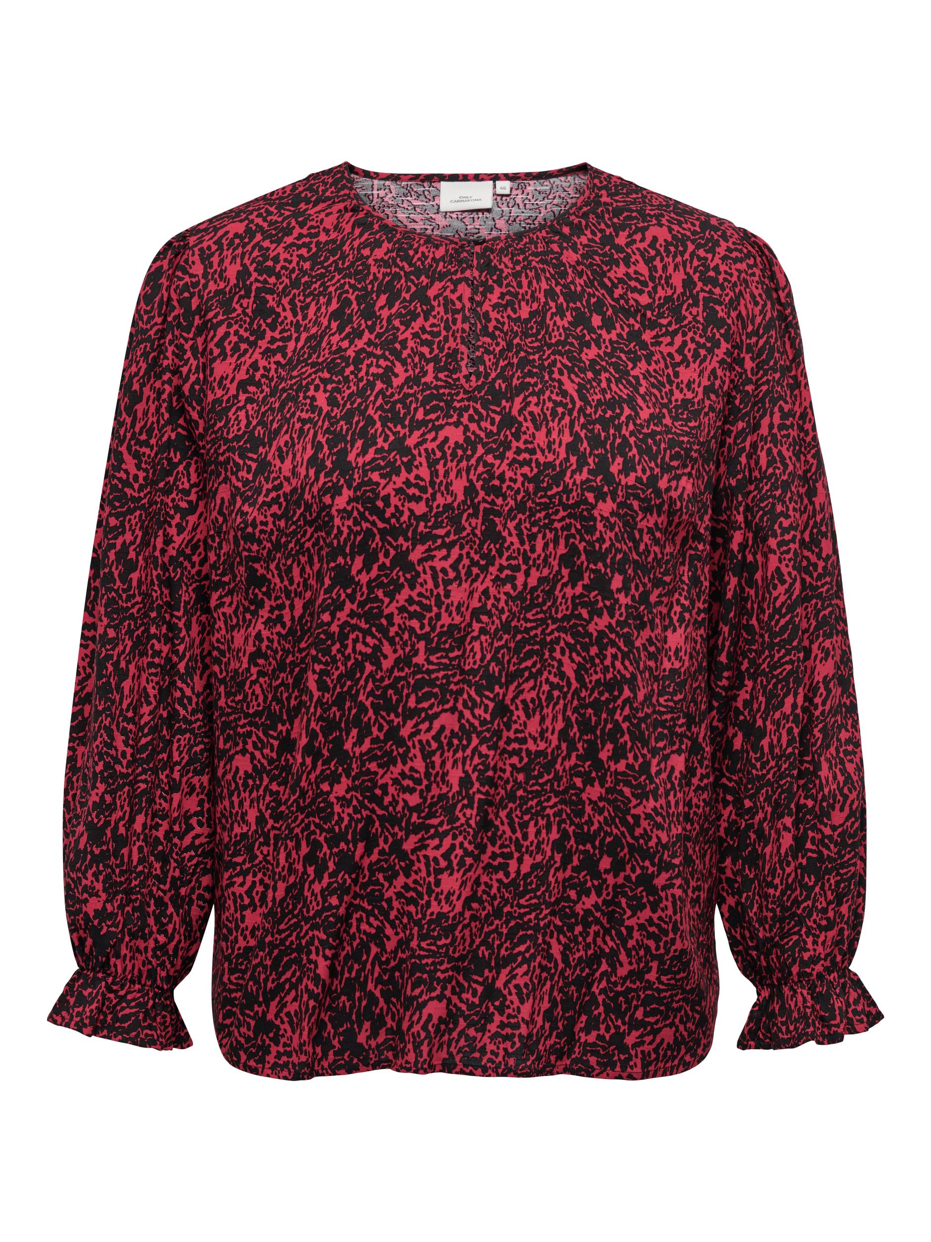 CARSCARLET L/S O-HALS TOPP AOP