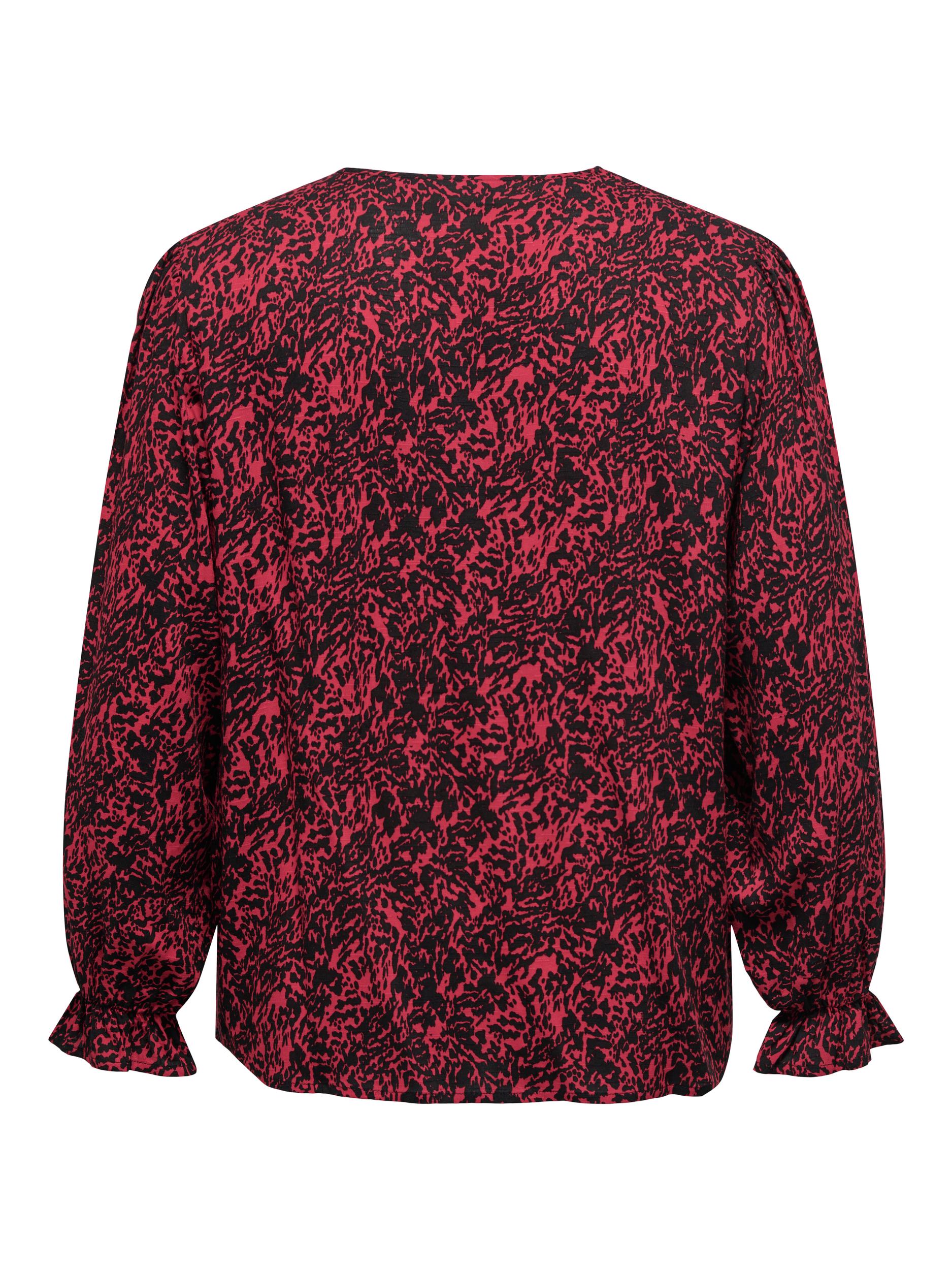 CARSCARLET L/S O-HALS TOPP AOP