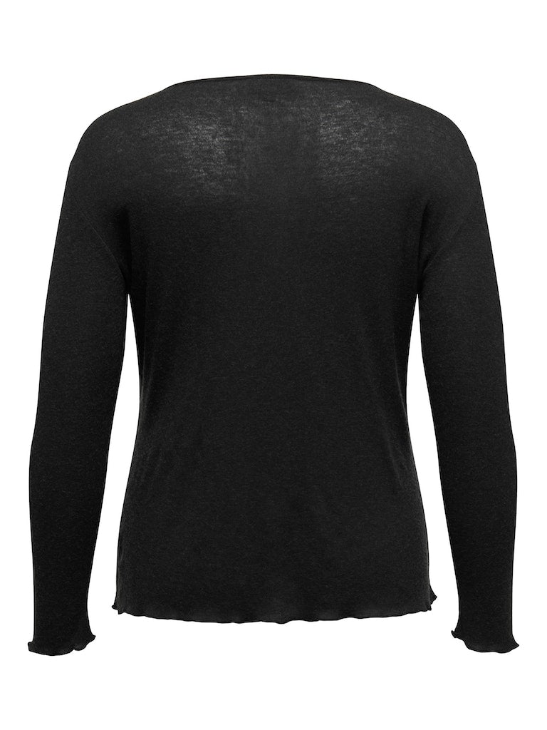 CARSTRADA L/S O-NECK TOP JRS - MED ULD