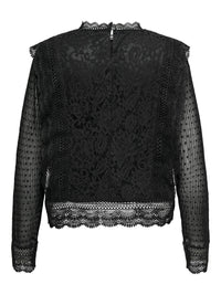 CARELIANA KARO LS LACE TOP WVN