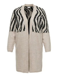 CARJADE ZEBRA L/S CARDIGAN KNIT NOOS