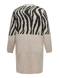 CARJADE ZEBRA L/S CARDIGAN KNIT NOOS