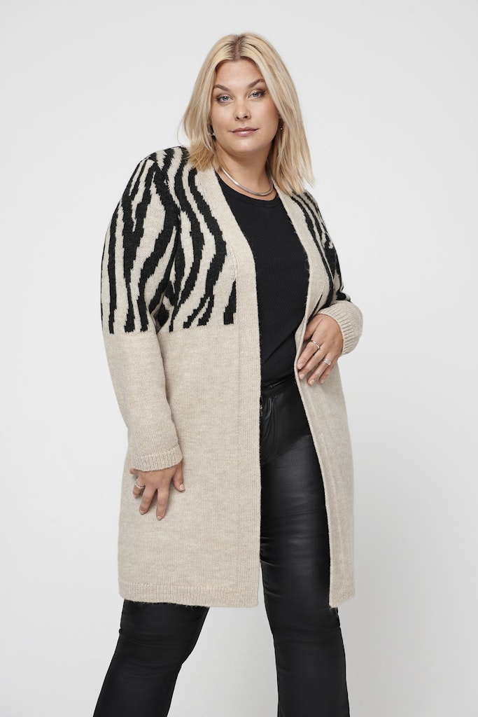 CARJADE ZEBRA L/S CARDIGAN KNIT NOOS