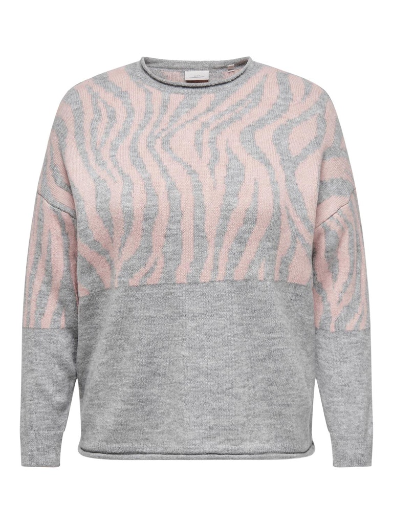 CARJADE ZEBRA L/S O-NECK KNIT NOOS