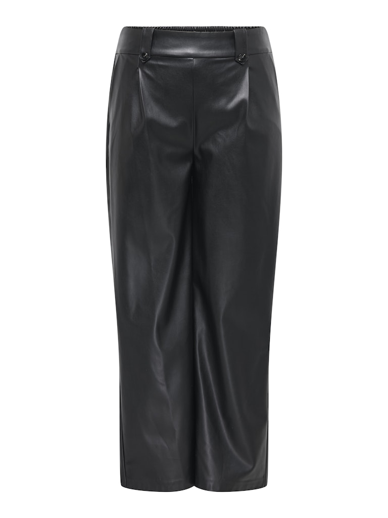 CARBINA FAUX LEATHER WIDE PANT